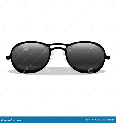 Police Glasses Icon Cartoon Vector Officer Sunglasses Stock Vector