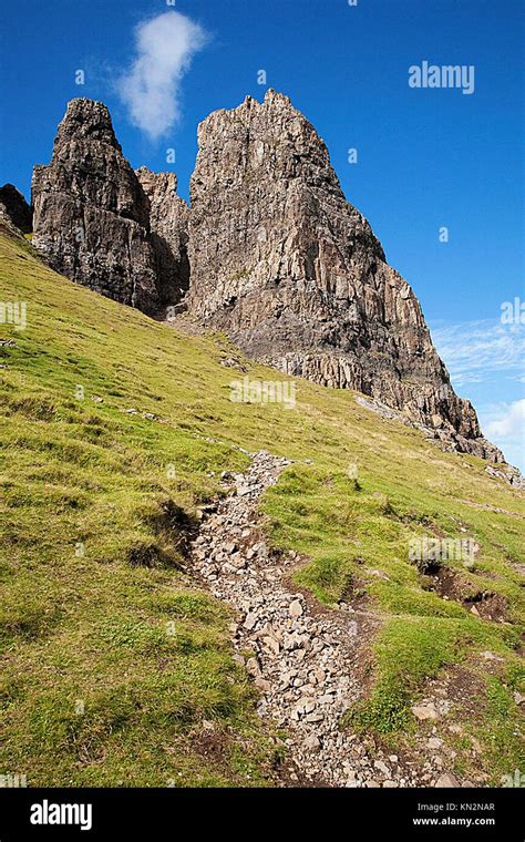 Path Up The Quiraing Trotternish Isle Of Skye Scotland Uk Stock