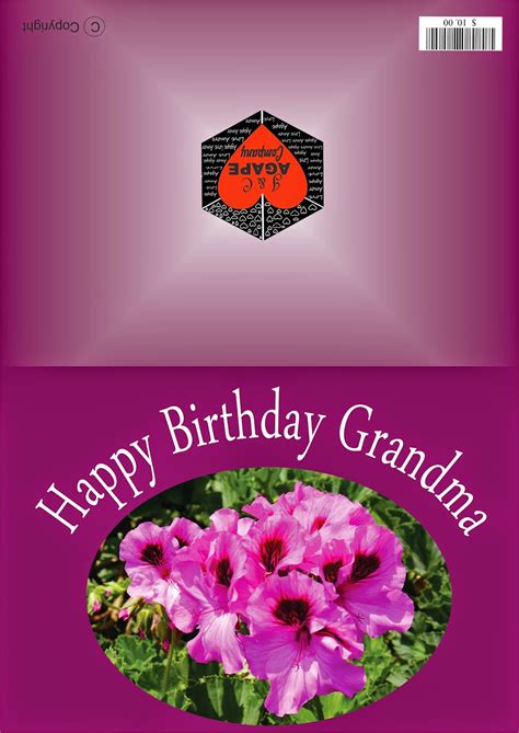 Greeting Cards Print At Home Happy Birthday Grandma Feliz