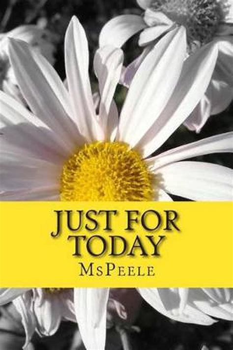 Just For Today By Ms Peele English Paperback Book Free Shipping