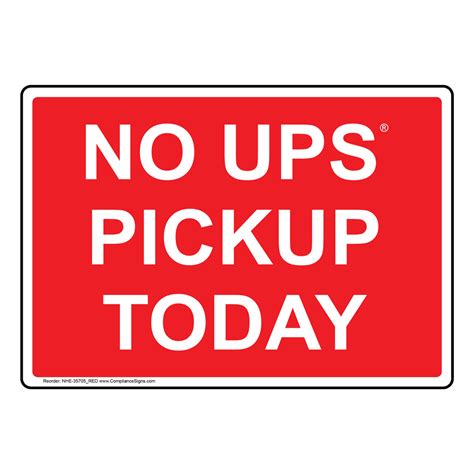 Ups Parcel Delivery Drop Off Box Sign Nhe 35708