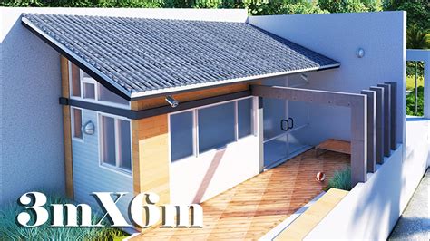 House Design Plan 3x6m 18 Sqm With Loft Full Plan Youtube