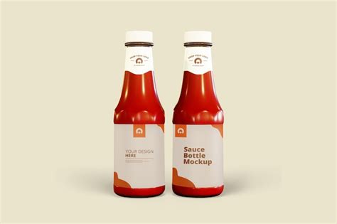 Premium Psd Sauce Bottle Mockup