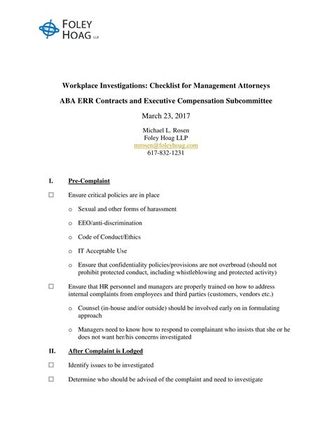 12 Harassment Investigation Checklist Examples Pdf With Sexual Harassment Investigation