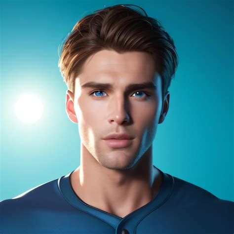 Premium Ai Image Handsome Model With Blue Eyes Male Model