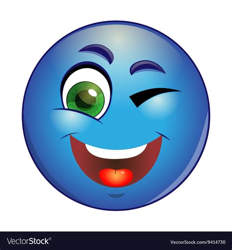 Winking Emoticon Royalty Free Vector Image Vectorstock