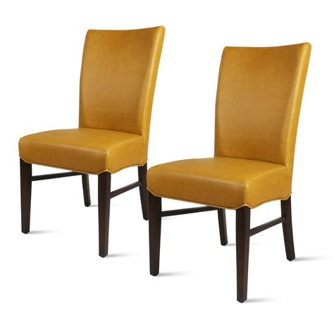 Milton Bonded Leather Dining Chair Set Of 2 Multiple Colors