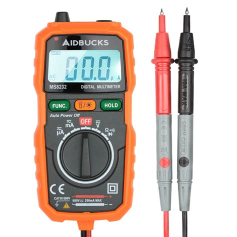 Aidbucks Multimeter Auto Range Dc Ac Voltage Current Resistance Test