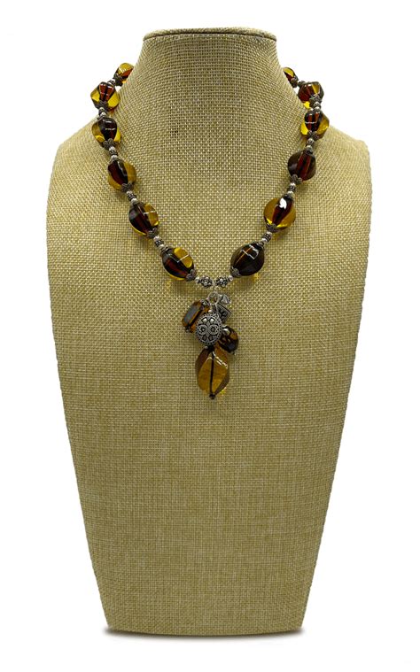 Baltic Amber Necklace With Turkish Silver Findings And Amber Pendant
