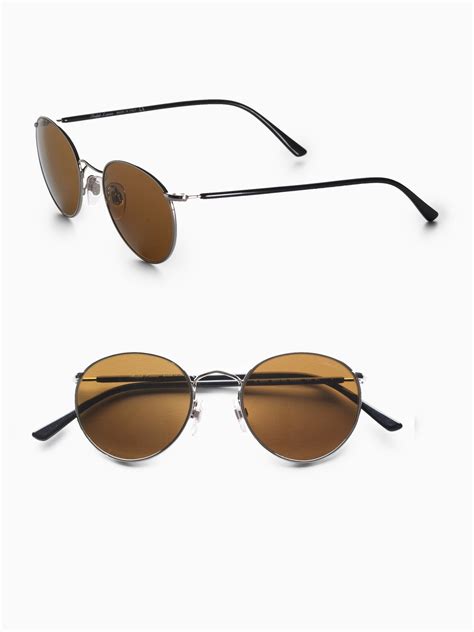 Polo Ralph Lauren Small Round Sunglassessilver Frames In