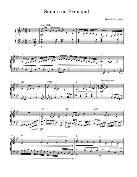 Sonataonprincipal Sheet Music For Piano Solo