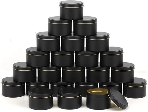 Buy Sonviibox 24 Pack 8oz Candle Tinsblack Candle Tins For Making