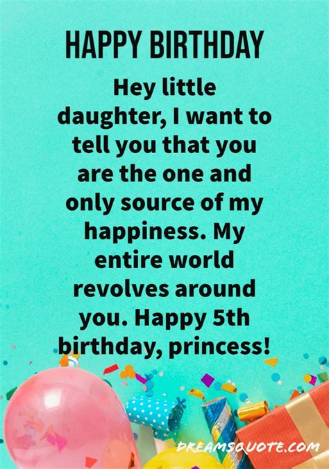 40 Cute Happy 5th Birthday Wishes Messages For 5 Year Old Dreams Quote