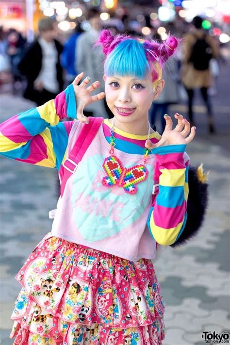Haruka Kurebayashi And Junnyans Colorful Harajuku Street Fashion Japanese Street Fashion