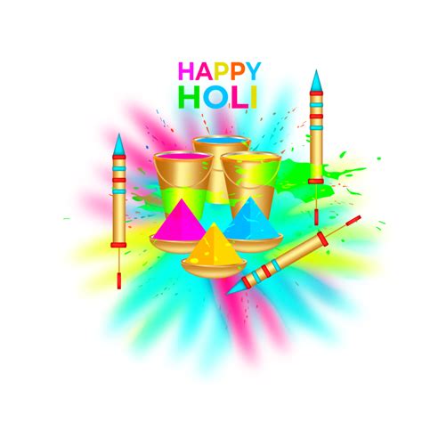 Happy Holi Festival Design With Splashing Color 20523343 Png