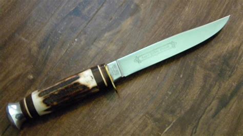 Weidmannsheil solingen germany genuine mother of pearl lock back knife. Edge Mark Solingen Germany #464 Stag Super Hollow Ground ...