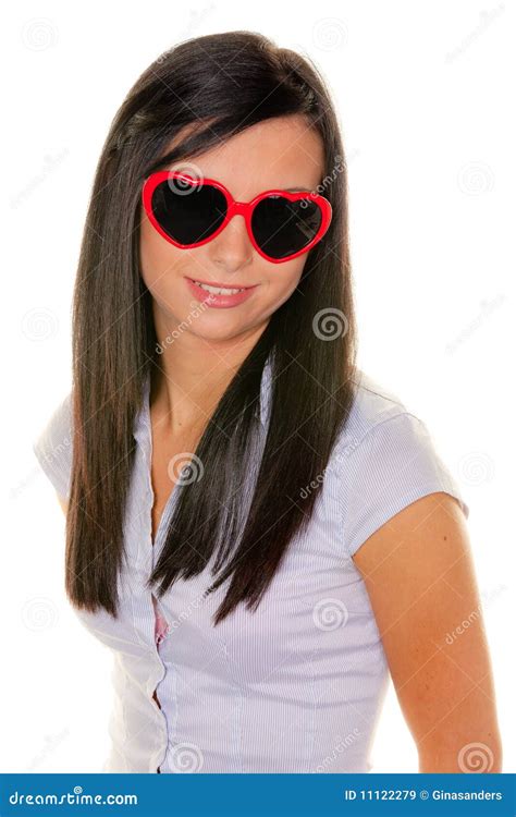 Girl With Heart Sunglasses Royalty Free Stock Images Image 11122279