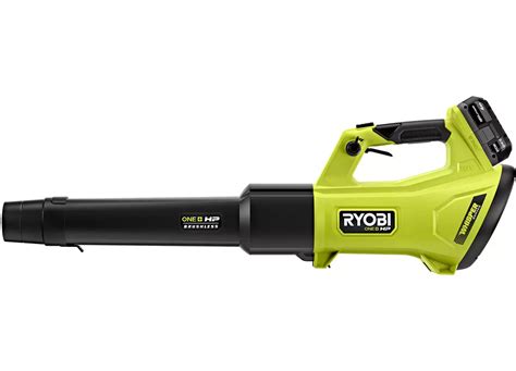 ryobi one 18v 90 mph 200 cfm cordless battery leaf blower sweeper with ah battery and charger