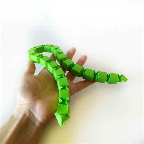Serpent Origami Fait Main Serpent Origami En Papier Cadeau Etsy Canada