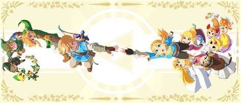 This Legend Of Zelda Art Featuring Generations Of Link And
