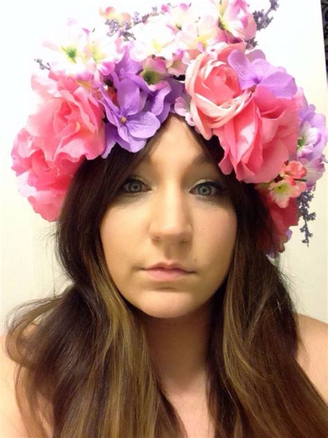 Diy Flower Crown I Made For A Photo Shoot Diy Flower Crown Flower Crown Crown