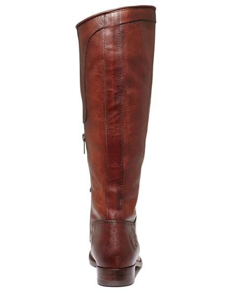 Frye Womens Melissa Lace Up Riding Boots In Red Lyst
