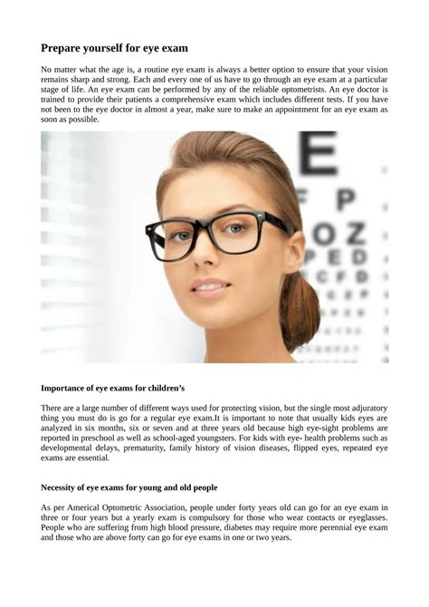 Ppt Prepare Yourself For Eye Exam Powerpoint Presentation Free