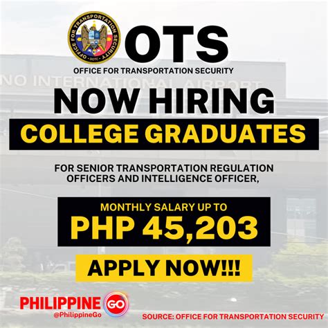 Ots Hiring Job Openings Until August 1 2022 Philippine Go