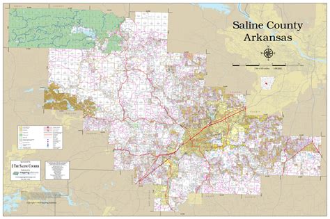 Saline County Arkansas 2020 Wall Map Mapping Solutions