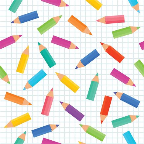 Color Pencils Seamless Pattern Isolate On White Background 12616127