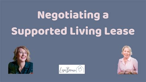 Negotiating A Supported Living Lease With Suzi Carter Lisa Brown