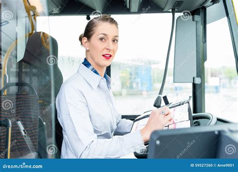 Woman Bus Driver Drawing