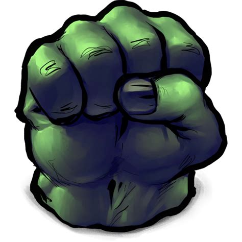 Comics Hulk Fist Icon Ultrabuuf Iconset Mattahan