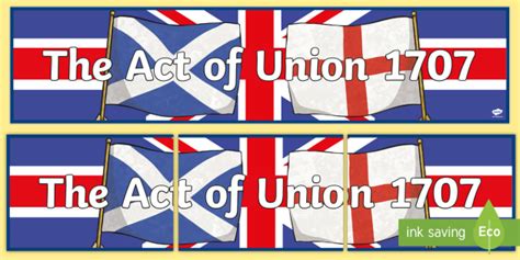 Act Of Union 1707 Display Banner