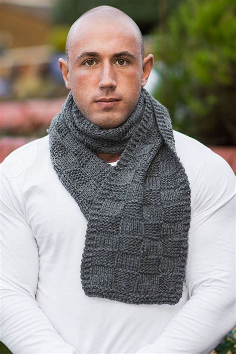 Pin On Knitted Mens Scarves