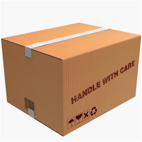 Caja De Cartón Modelo 3d 29 3ds C4d Fbx Lwo Ma Obj Max Free3d