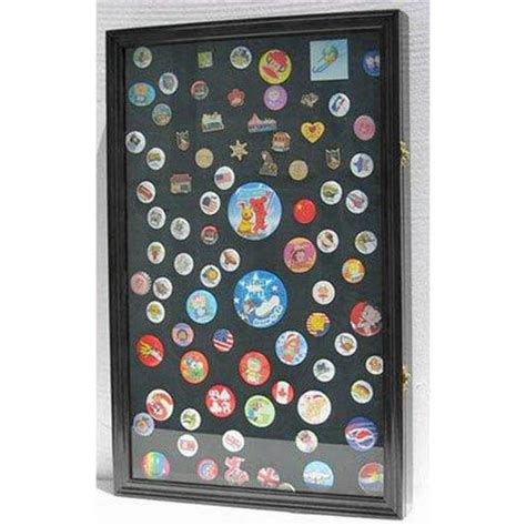 Large Pin Medal Display Case Shadow Box Display Case With Glass Door