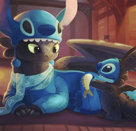 Toothless Stitch Wallpaper