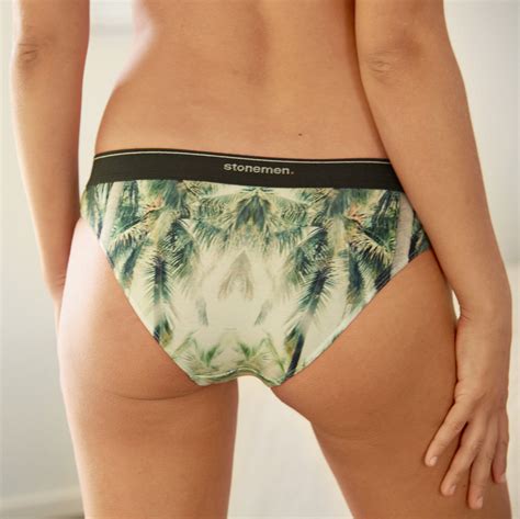 Palm Tree Print Cheeky Panties Panties Sexy Underwear Etsy