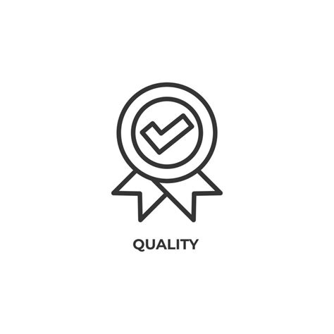 Vector Sign Of Quality Symbol Is Isolated On A White Background Icon