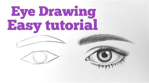 Next, draw an arc near each inside corner for the tear ducts and a line. How to draw an eye/eyes easy step by step for beginners ...