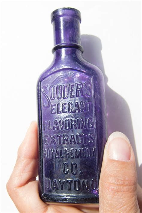 Vintage Victorian Purple Glass Bottle Royal