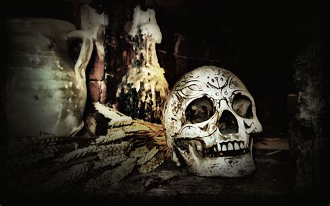69 Gothic Skulls Wallpaper On Wallpapersafari
