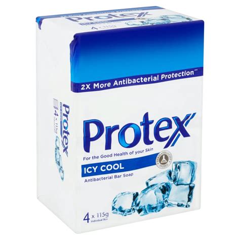 Protex Icy Cool Antibacterial Bar Soap 4x 115g Degrocery