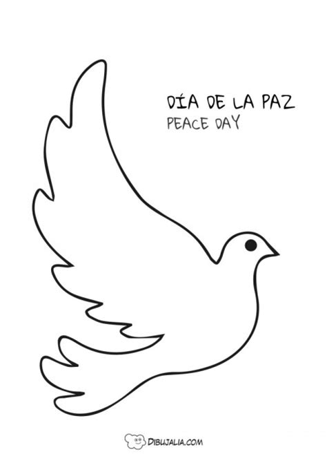 Silueta De Paloma De La Paz Dibujo Dibujalia Dibujos Para