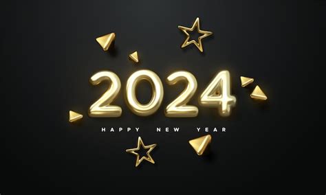 Premium Vector Happy New 2024 Year Holiday Vector Illustration Of
