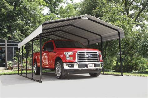 Arrow 12x20 Steel Carport 7 Sidewall Free Shipping