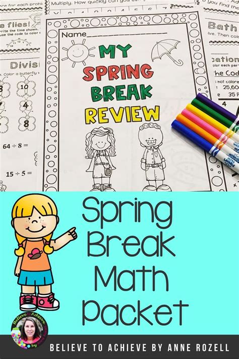 Create your own homework packets for home learning using our free resources. Spring Break Math Packet | Spring break math, Math packets ...