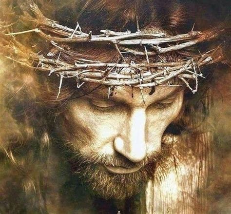 Jesus Christ Crowned Of Thorns On The Cross Jesus Christ Artwork