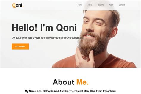 So, if you wish to get a good job, it will have to be relatively cool. QONI - Personal Resume HTML Template
